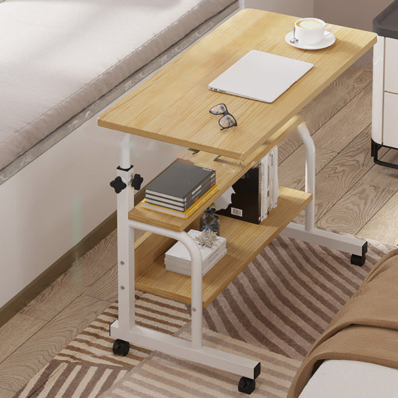 Modern Writing Desk Wooden Rectangular Standing Desk with Caster Wheel 31"L x 16"W x 24"H Wood Clearhalo 'furn' 'furn_office_desk' 'Furniture' 'Office Desks' 'Office Furniture' 'office_desk' 5722404