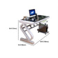 Contemporary Glass Office Desk Rectangular Gaming Desk with Metal Legs Clearhalo 'furn' 'furn_office_desk' 'Furniture' 'Office Desks' 'Office Furniture' 'office_desk' 5722575