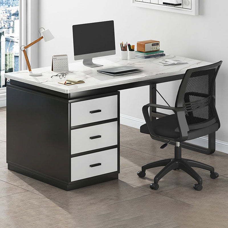 29.5 "H Glam Executive Desk rechthoekig schrijfbureau met laden