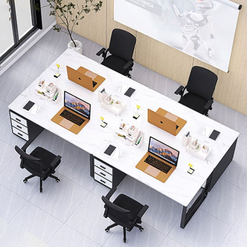 29.5 "H Glam Executive Desk rechthoekig schrijfbureau met laden