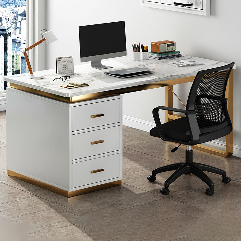 29.5 "H Glam Executive Desk rechthoekig schrijfbureau met laden