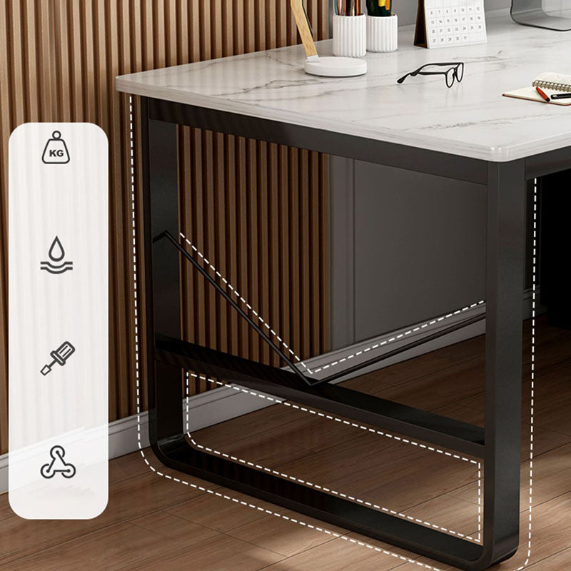 29.5 "H Glam Executive Desk rechthoekig schrijfbureau met laden