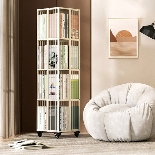 Libreria moderna in metallo puro bianco Standard Open Shelf Vertical Bookcase