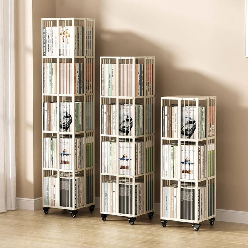 Estantería moderna de metal blanco puro estandaros abiertos estantería vertical vertical