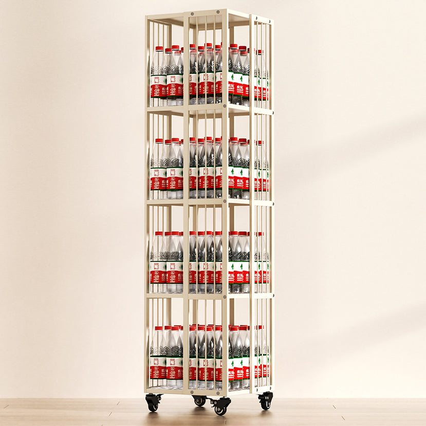 Estantería moderna de metal blanco puro estandaros abiertos estantería vertical vertical