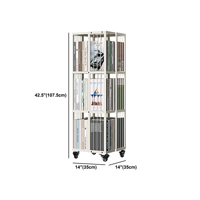 Estantería moderna de metal blanco puro estandaros abiertos estantería vertical vertical