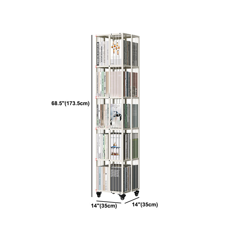 Estantería moderna de metal blanco puro estandaros abiertos estantería vertical vertical
