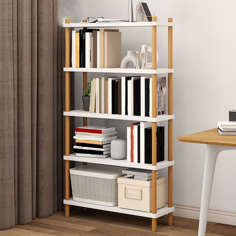 Modern Solid Wood Bookshelf Etagere Open Shelf Vertical Bookcase 23.6"L x 11.8"W x 55.5"H Clearhalo 'Bookcases' 'furn' 'furn_bookcases' 'Furniture' 'Office Furniture' 5722739