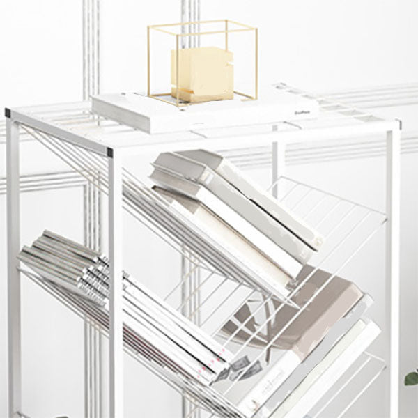 Modern Etagere Metal Bookcase White Vertical Shelf Bookcase for Study Room Clearhalo 'Bookcases' 'furn' 'furn_bookcases' 'Furniture' 'Office Furniture' 5722852