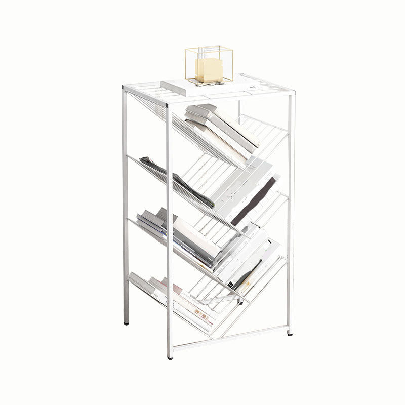 Modern Etagere Metal Bookcase White Vertical Shelf Bookcase for Study Room Clearhalo 'Bookcases' 'furn' 'furn_bookcases' 'Furniture' 'Office Furniture' 5722853
