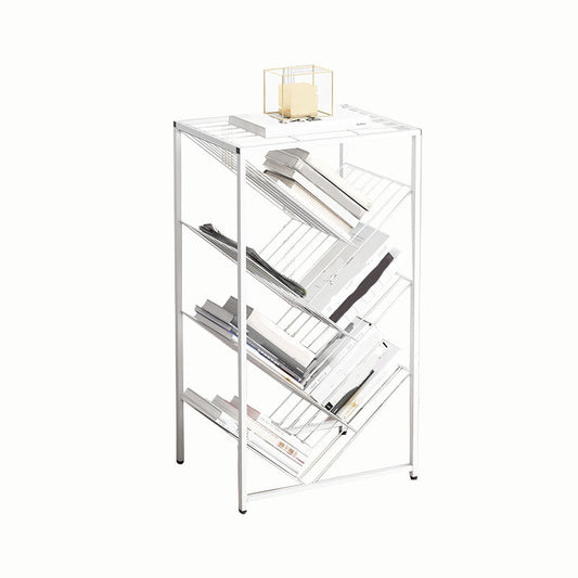 Modern Etagere Metal Bookcase White Vertical Shelf Bookcase for Study Room Clearhalo 'Bookcases' 'furn' 'furn_bookcases' 'Furniture' 'Office Furniture' 5722853
