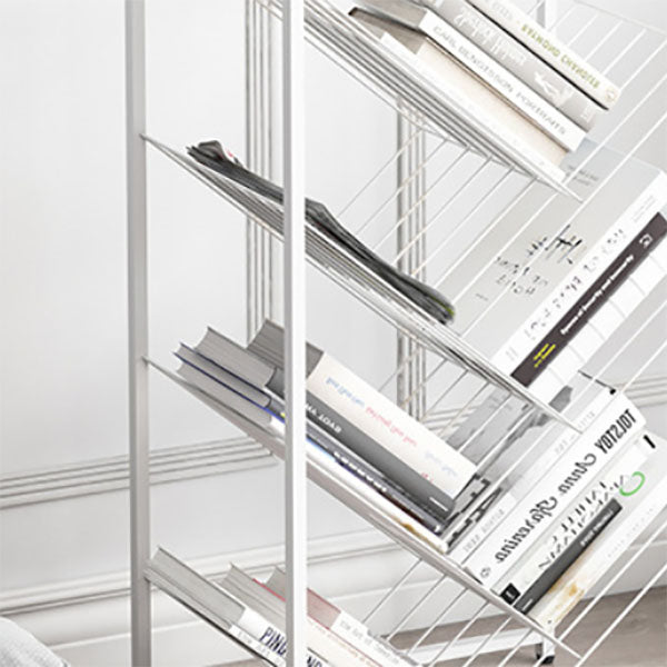 Modern Etagere Metal Bookcase White Vertical Shelf Bookcase for Study Room Clearhalo 'Bookcases' 'furn' 'furn_bookcases' 'Furniture' 'Office Furniture' 5722854