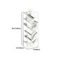 Modern Etagere Metal Bookcase White Vertical Shelf Bookcase for Study Room Clearhalo 'Bookcases' 'furn' 'furn_bookcases' 'Furniture' 'Office Furniture' 5722857