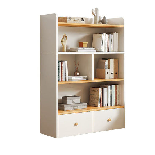 Libreria in stile moderno con scaffale in legno ingegnerizzato per il soggiorno