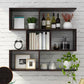 Modern and Contemporary Shelf Bookcase Wall Mounted Wooden Book Shelf for Office Black Clearhalo 'Bookcases' 'furn' 'furn_bookcases' 'Furniture' 'Office Furniture' 5722974