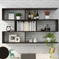 Modern and Contemporary Shelf Bookcase Wall Mounted Wooden Book Shelf for Office Black Clearhalo 'Bookcases' 'furn' 'furn_bookcases' 'Furniture' 'Office Furniture' 5722976