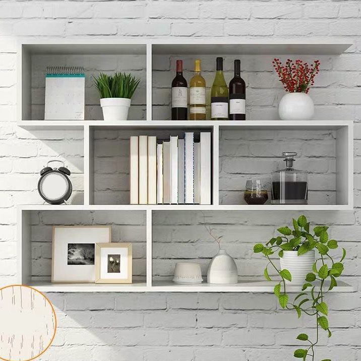 Modern and Contemporary Shelf Bookcase Wall Mounted Wooden Book Shelf for Office White Clearhalo 'Bookcases' 'furn' 'furn_bookcases' 'Furniture' 'Office Furniture' 5722978