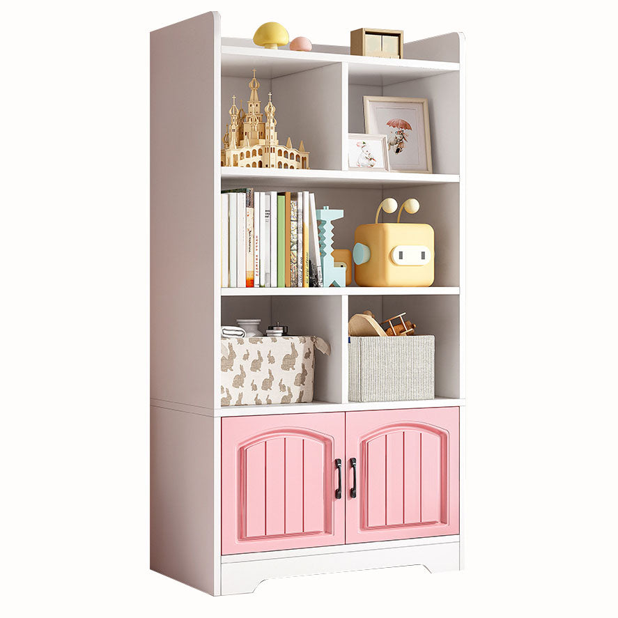 Libreria moderna Scaffale standard ingegnerizzato in legno chiuso per il soggiorno.