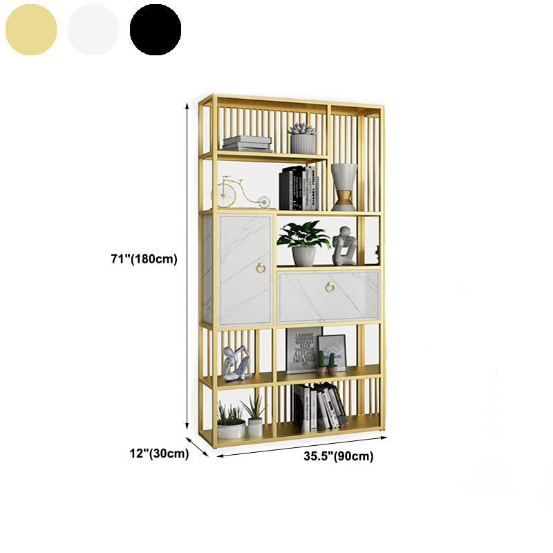 Estante de metal moderno estantería abierta para la casa con gabinetes