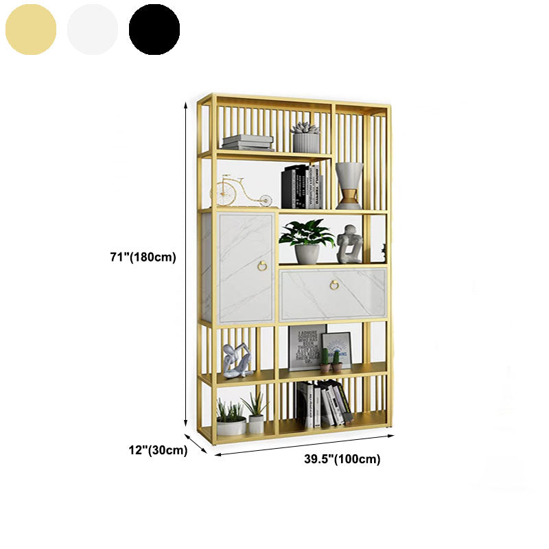 Estante de metal moderno estantería abierta para la casa con gabinetes