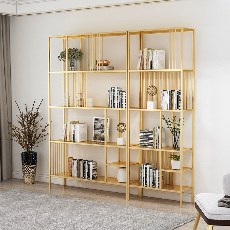 Contemporary Shelf Bookcase Metal Open Book Shelf with Shelves