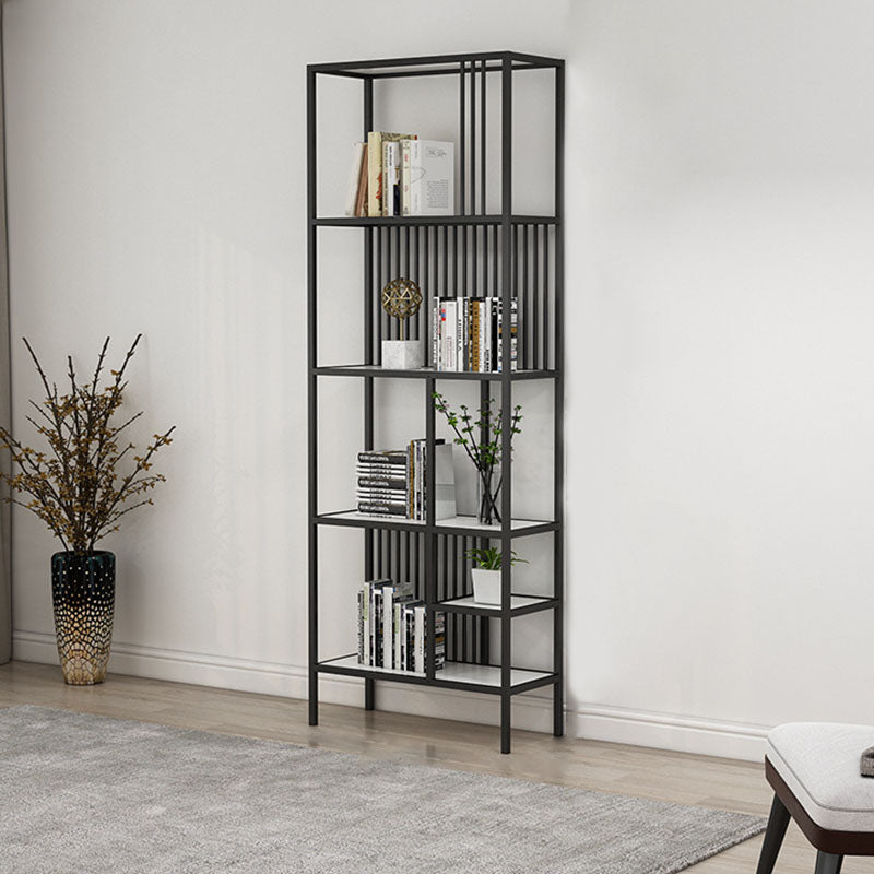 Contemporary Shelf Bookcase Metal Open Book Shelf with Shelves