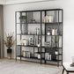 Contemporary Shelf Bookcase Metal Open Book Shelf with Shelves