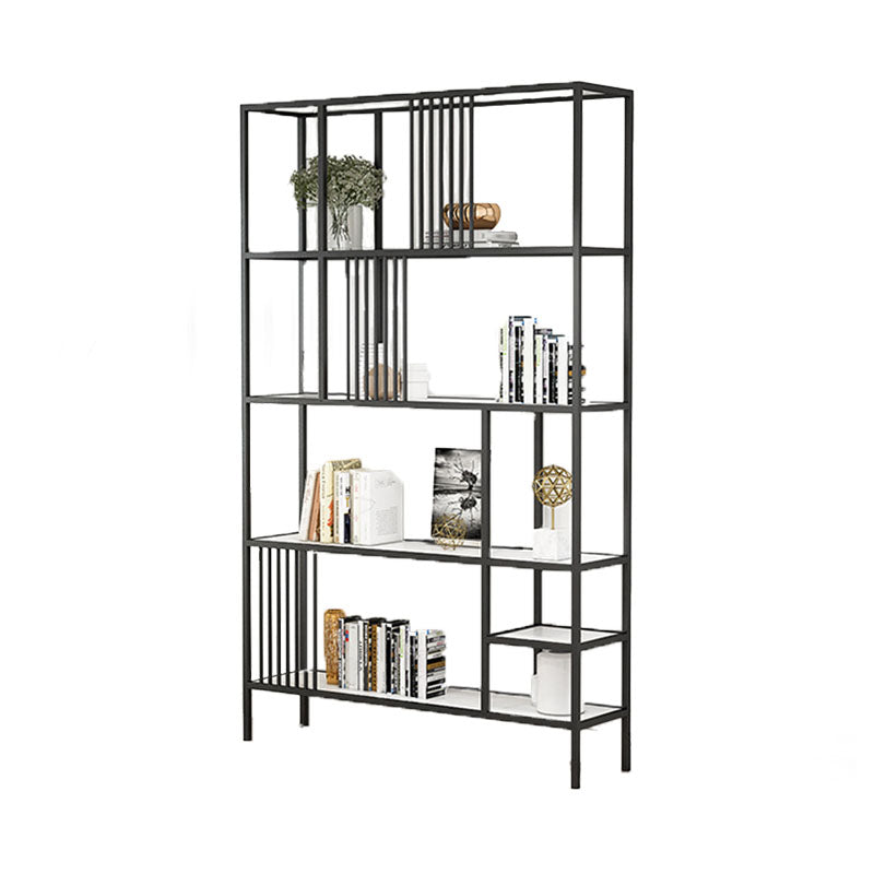 Contemporary Shelf Bookcase Metal Open Book Shelf with Shelves