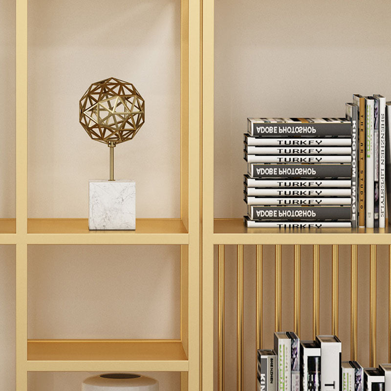 Contemporary Shelf Bookcase Metal Open Book Shelf with Shelves