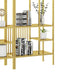 Contemporary Shelf Bookcase Metal Open Book Shelf with Shelves