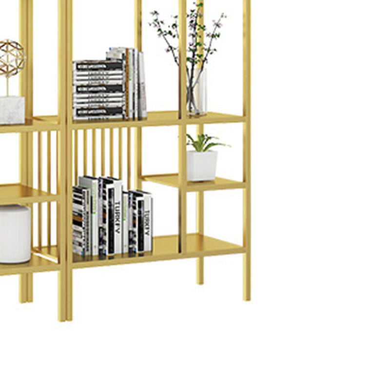 Contemporary Shelf Bookcase Metal Open Book Shelf with Shelves
