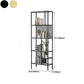 Contemporary Shelf Bookcase Metal Open Book Shelf with Shelves
