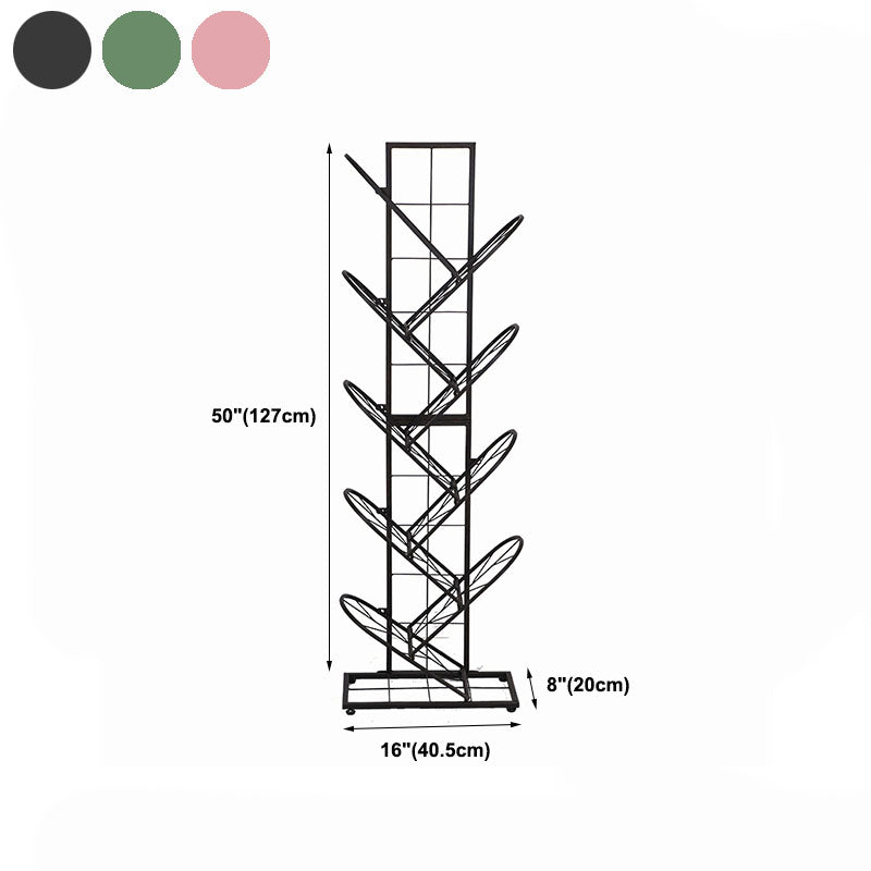 Modern Metal Bookcase Geometric Closed Back Bookshelf in Burnish Clearhalo 'Bookcases' 'furn' 'furn_bookcases' 'Furniture' 'Office Furniture' 5723401