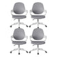 Fixed Arms Desk Chair Mid Back Swivel with Wheels Ergonomic Office Chair