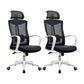 Modern Fixed Arms Desk Chair High-back Office Ergonomic Chair 2 Piece Set With Headrest Clearhalo 'furn' 'furn_office_chair' 'Furniture' 'Office Chairs' 'Office Furniture' 'office_chair' 5723434