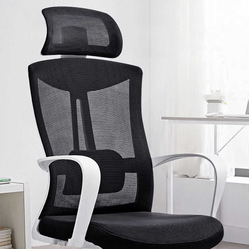 Modern Fixed Arms Desk Chair High-back Office Ergonomic Chair Clearhalo 'furn' 'furn_office_chair' 'Furniture' 'Office Chairs' 'Office Furniture' 'office_chair' 5723438