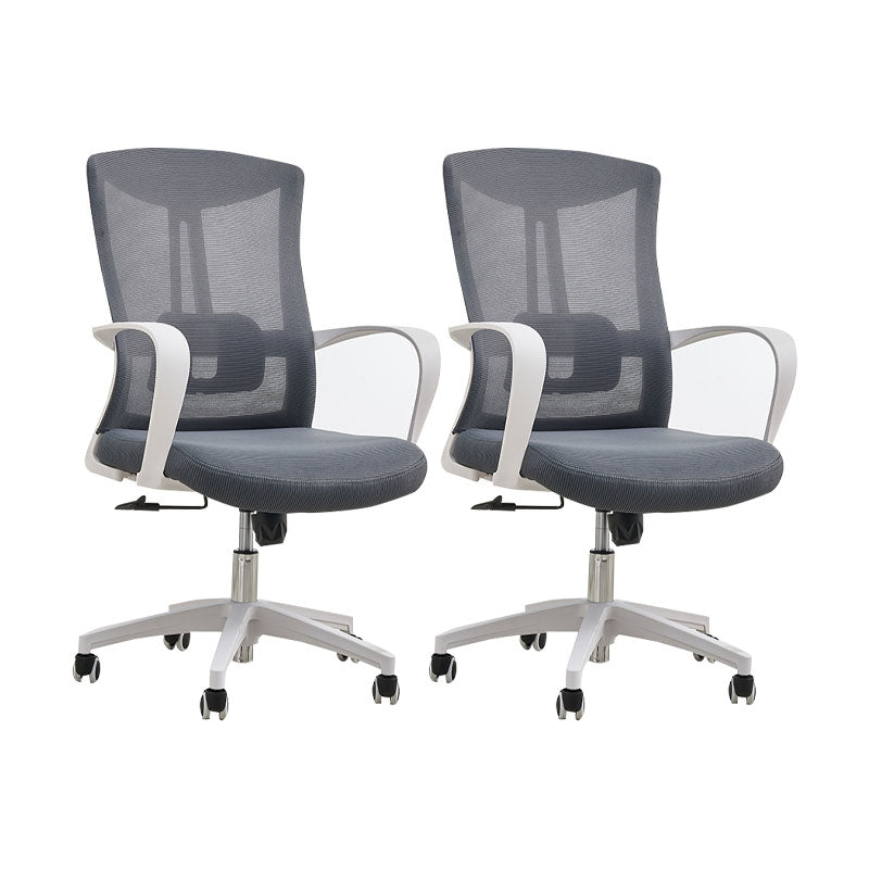 Modern Fixed Arms Desk Chair High-back Office Ergonomic Chair 2 Piece Set Without Headrest Clearhalo 'furn' 'furn_office_chair' 'Furniture' 'Office Chairs' 'Office Furniture' 'office_chair' 5723441