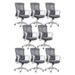 Modern Fixed Arms Desk Chair High-back Office Ergonomic Chair 8 Piece Set Without Headrest Clearhalo 'furn' 'furn_office_chair' 'Furniture' 'Office Chairs' 'Office Furniture' 'office_chair' 5723447
