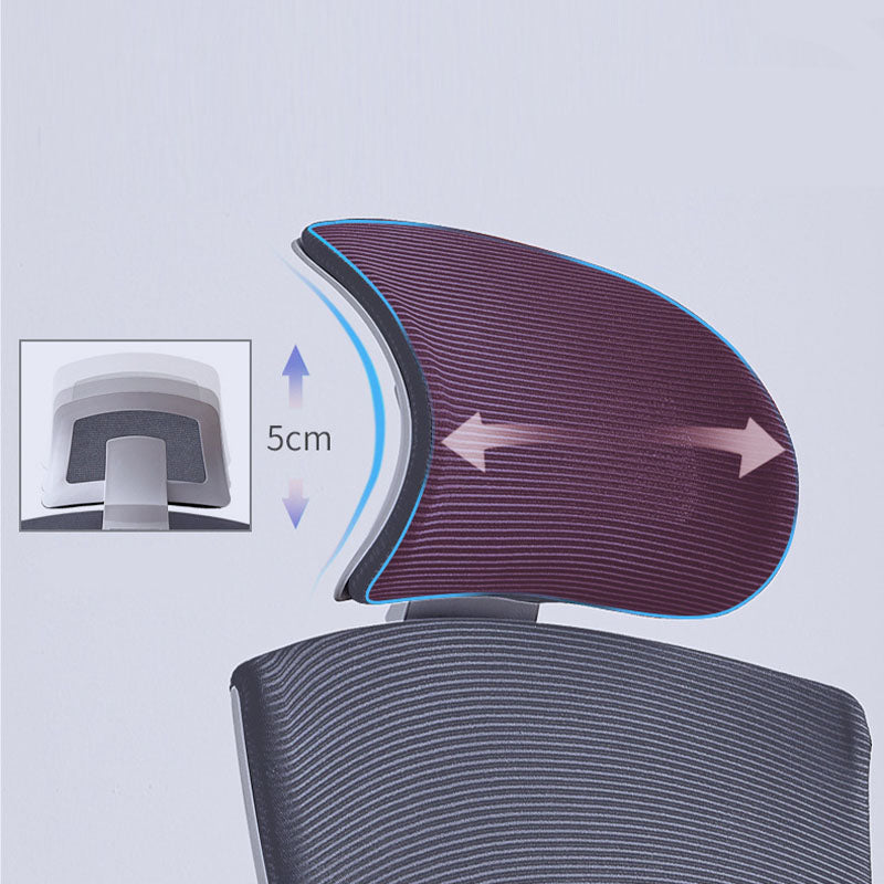 Modern Fixed Arms Desk Chair High-back Office Ergonomic Chair Clearhalo 'furn' 'furn_office_chair' 'Furniture' 'Office Chairs' 'Office Furniture' 'office_chair' 5723449