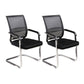Modern Armless Upholstered Office Chair Steel No Wheels Office Chair