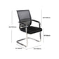 Modern Armless Upholstered Office Chair Steel No Wheels Office Chair