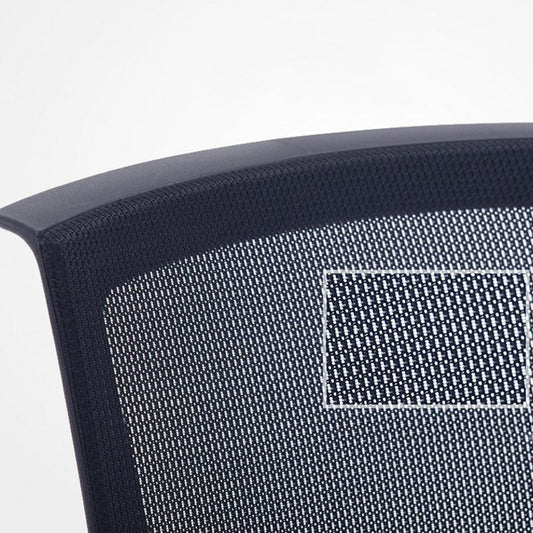 Sedia da ufficio nere senza ruote Materiale metallico Materiale a braccia fissa sedia