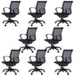 Mid-back Swivel/Tilt Chair Black Bureau Chair Fixed Arms Desk Chair