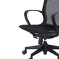 Mid-back Swivel/Tilt Chair Black Bureau Chair Fixed Arms Desk Chair