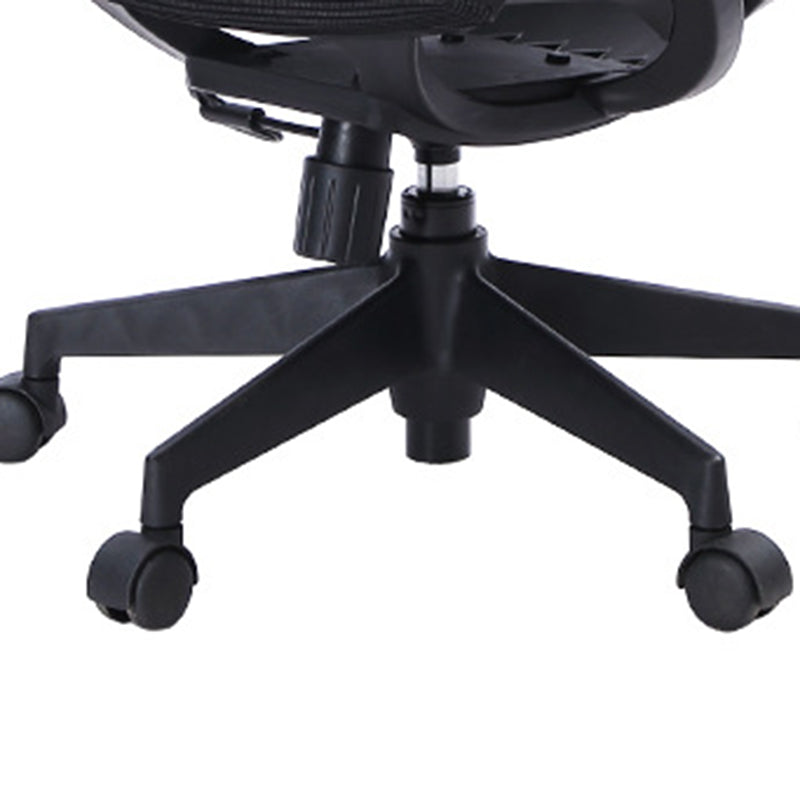 Mid-back Swivel/Tilt Chair Black Bureau Chair Fixed Arms Desk Chair