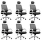 Modern Fixed Arms Office Chair Steel Slide Adjustable Office Chair