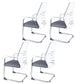 No Wheels Mid-back Office Chair Ergonomic Computer Task Mesh Desk Chair White 4 Piece Set Clearhalo 'furn' 'furn_office_chair' 'Furniture' 'Office Chairs' 'Office Furniture' 'office_chair' 5723935