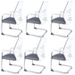 No Wheels Mid-back Office Chair Ergonomic Computer Task Mesh Desk Chair White 6 Piece Set Clearhalo 'furn' 'furn_office_chair' 'Furniture' 'Office Chairs' 'Office Furniture' 'office_chair' 5723937