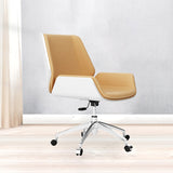 Sedia task in pelle finta contemporanea sedia da ufficio nero a metà schiena con le braccia