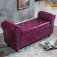 15.7" Wide Mid-Century Modern Entryway and Bedroom Bench Cushioned Bench Purple Clearhalo 'Benches' 'Chairs & Seating' 'furn' 'furn_benches' 'Furniture' 'Living Room Furniture' 5724038